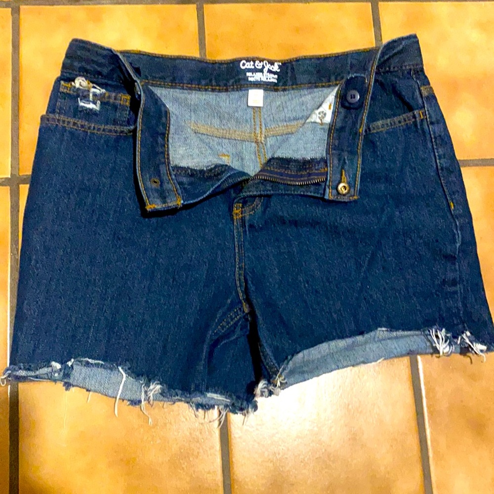 Cat and Jack 16 Husky cut off Jean shorts ( Denim)